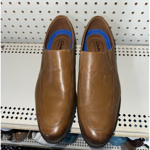 Clarks Whiddon Step Mens Leather Slip On Casual Dress Loafers Size 13 M Brown main image 5